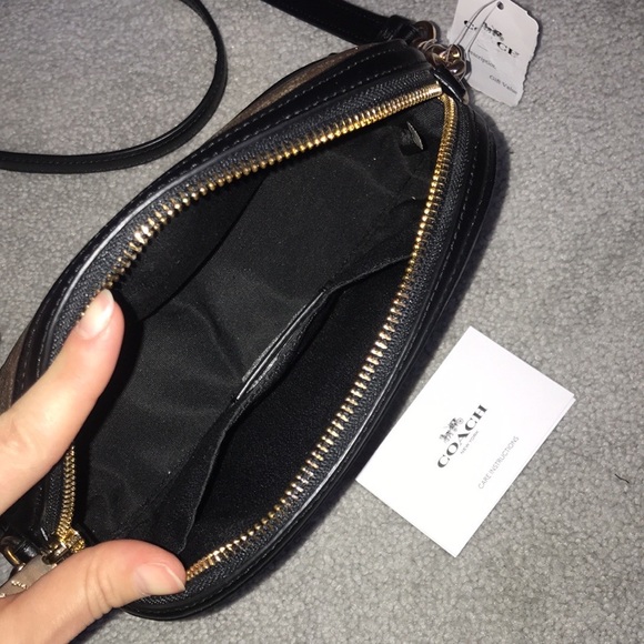 NWT Coach Signature “C” Brown Crossbody - Picture 3 of 5